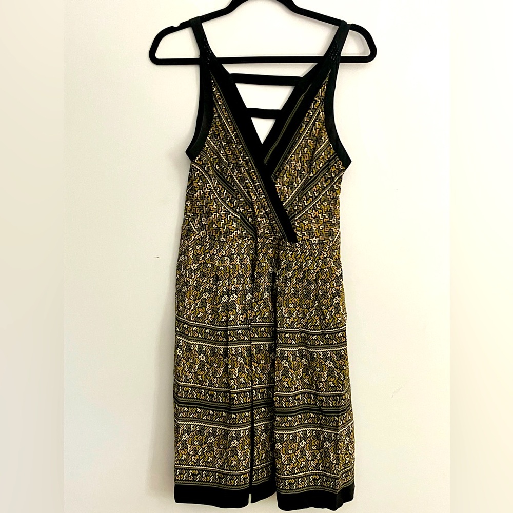 Sleeveless silk printed midi dress